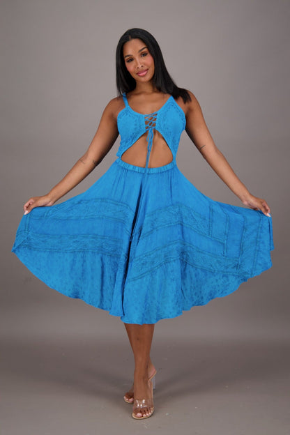 Cutout Renaissance Dress ADS - 24338 - Advance Apparels Inc