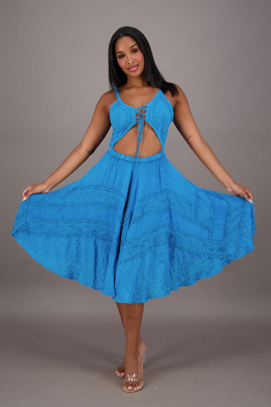Cutout Renaissance Dress ADS - 24338 - Advance Apparels Inc