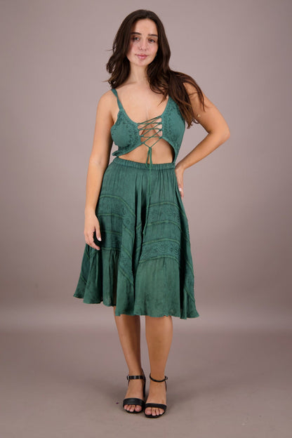 Cutout Renaissance Dress ADS - 24338 - Advance Apparels Inc