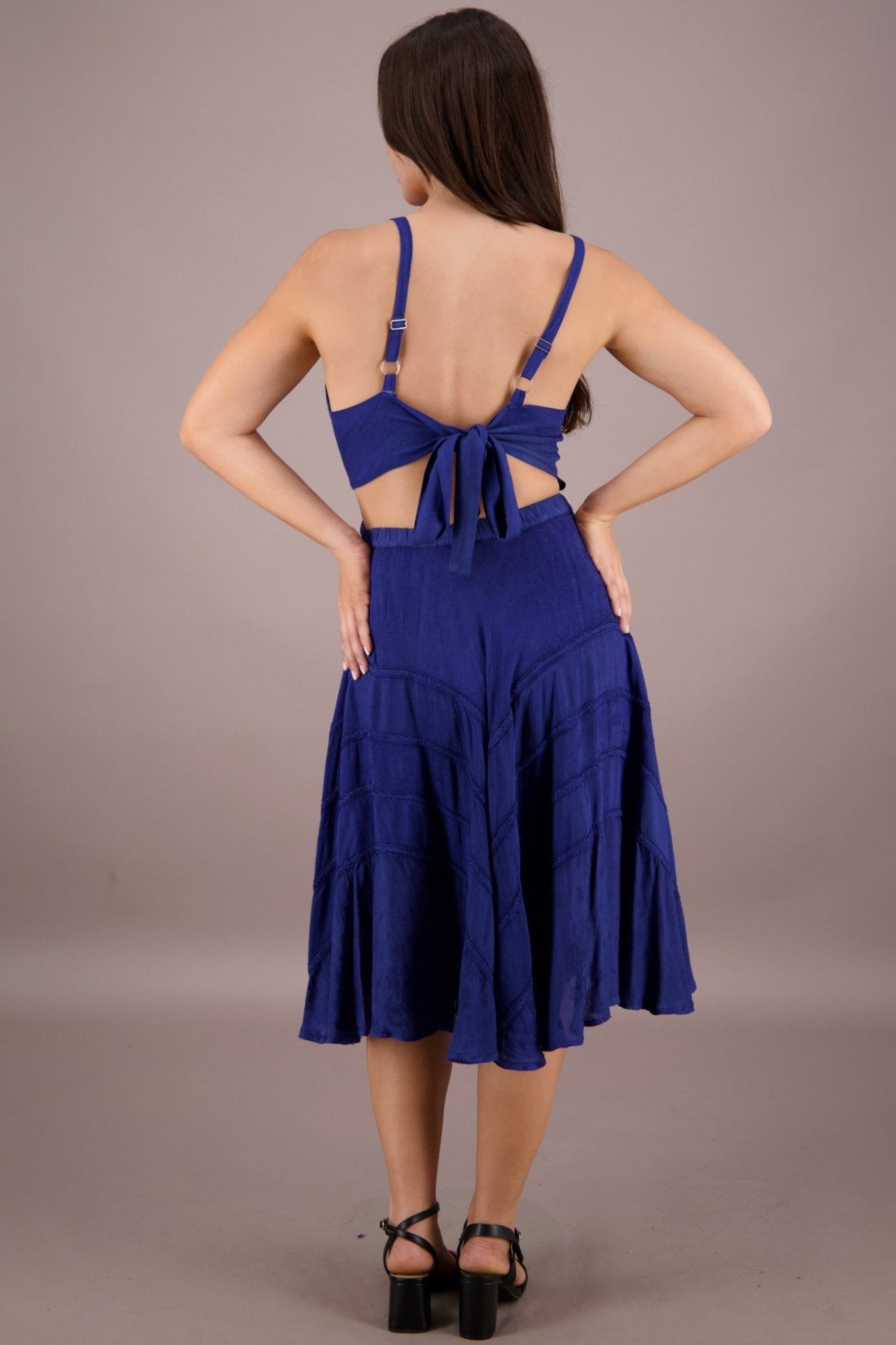 Cutout Renaissance Dress ADS - 24338 - Advance Apparels Inc
