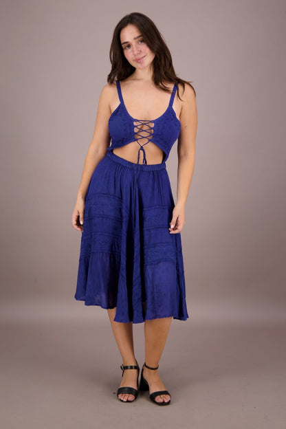 Cutout Renaissance Dress ADS - 24338 - Advance Apparels Inc