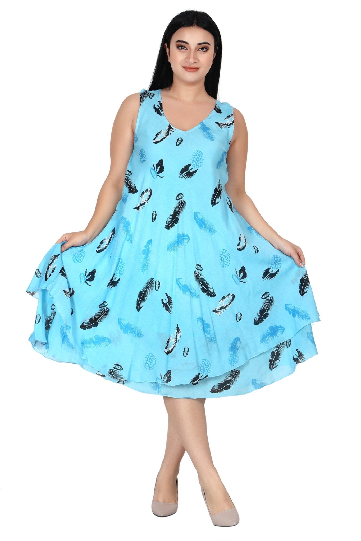 Double Layer Beach Dress 442220 - Advance Apparels Inc
