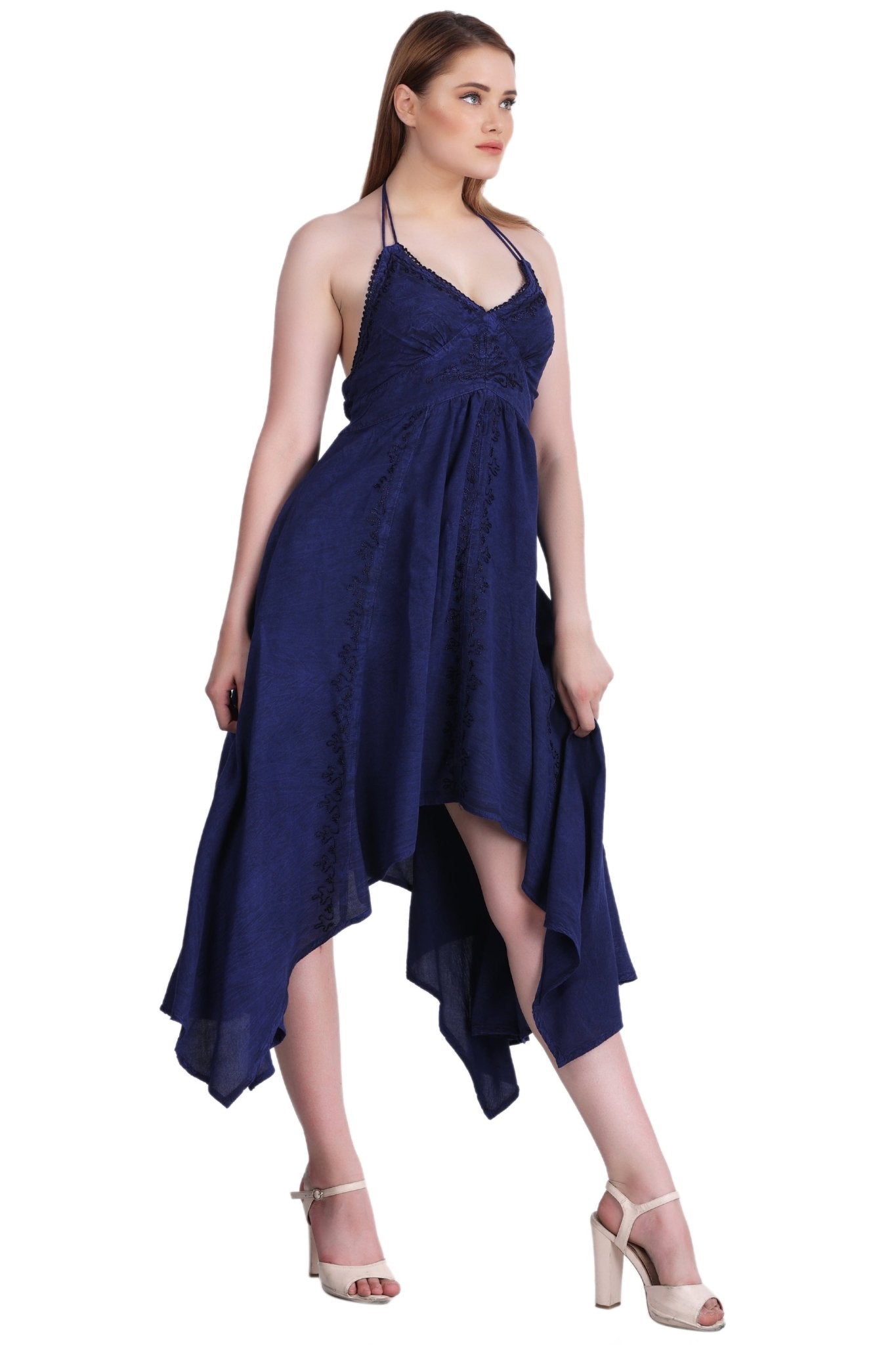 Elastic Back Acid Wash Dress (S/M - 1X/2X) 4 Colors ADL - 30332 - Advance Apparels Inc