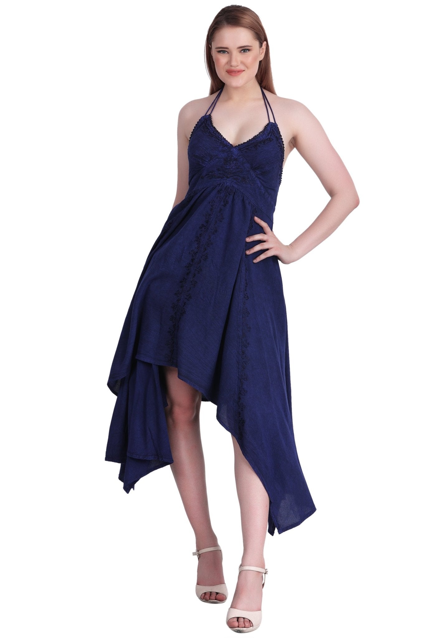Elastic Back Acid Wash Dress (S/M - 1X/2X) 4 Colors ADL - 30332 - Advance Apparels Inc