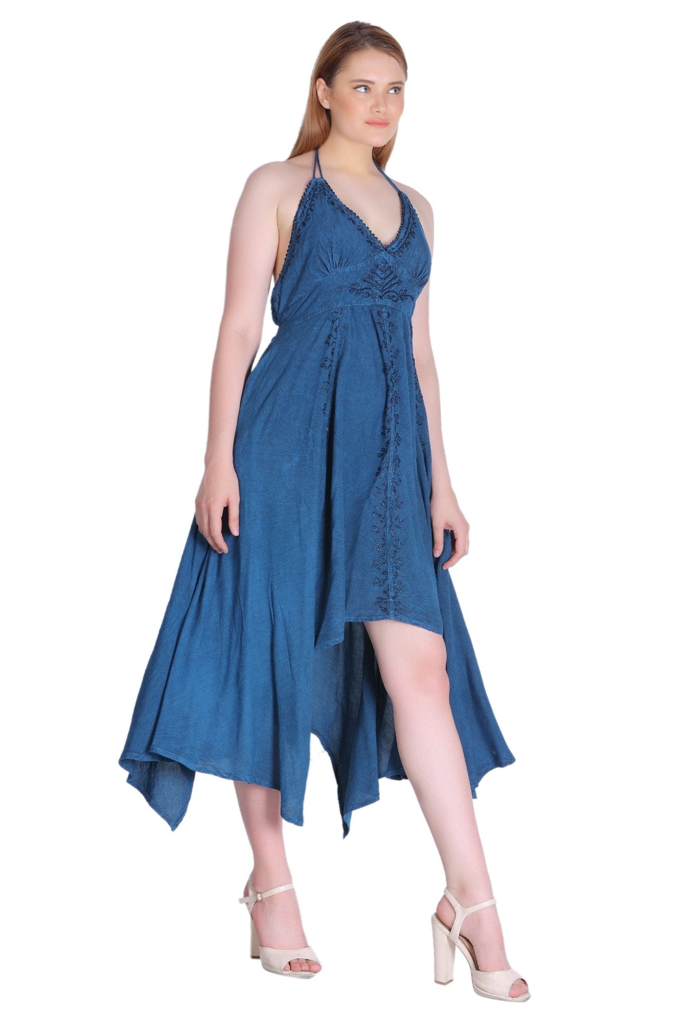 Elastic Back Acid Wash Dress (S/M - 1X/2X) 4 Colors ADL - 30332 - Advance Apparels Inc