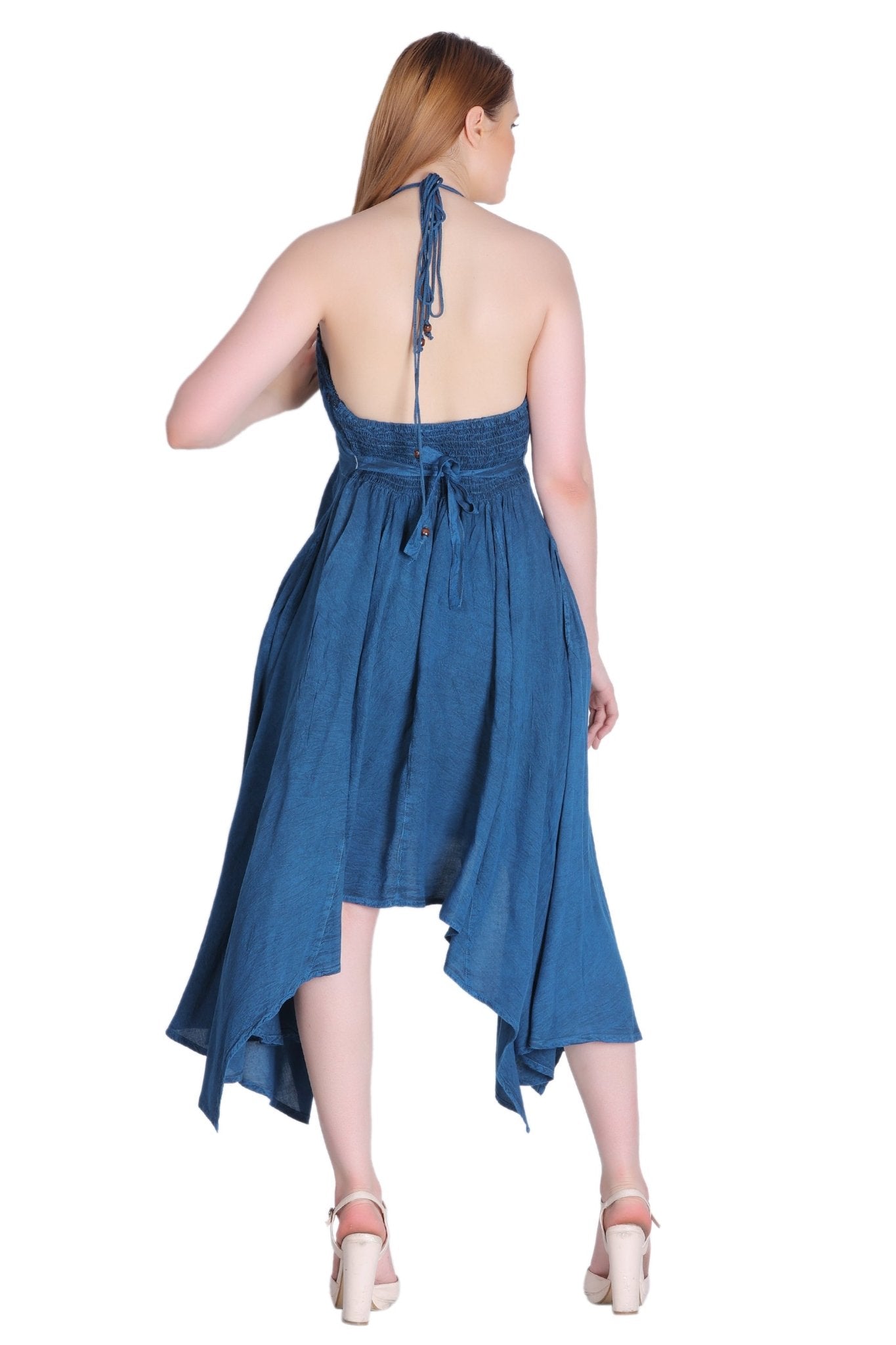 Elastic Back Acid Wash Dress (S/M - 1X/2X) 4 Colors ADL - 30332 - Advance Apparels Inc
