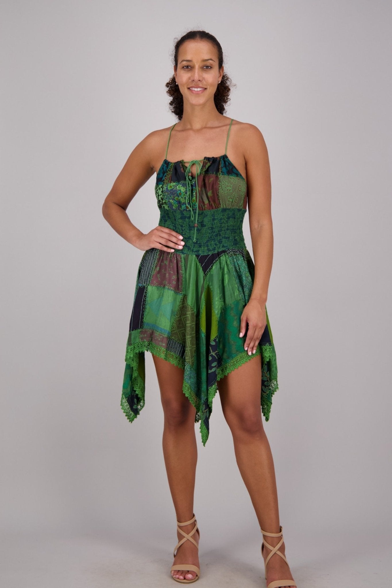 Fairytale Bottom Patchwork Dress PAT-231305 - Advance Apparels Inc