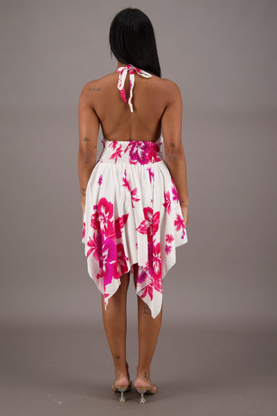 Floral Halter Top Dress TH-2032 - Advance Apparels Inc