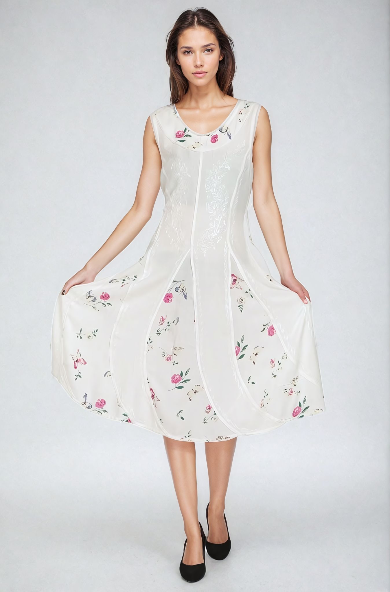 Floral Print Renaissance Dress ADL - 20320 - Advance Apparels Inc