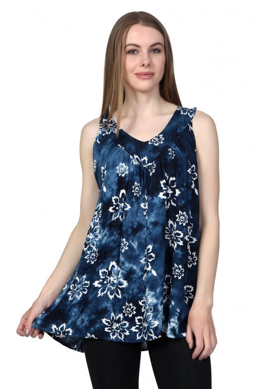 Floral Print V-Neck Tank Top 17251 - Advance Apparels Inc