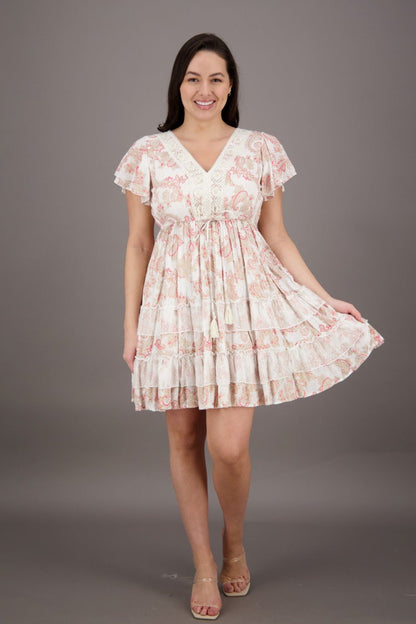 Floral Whisper Boho Middy Dress 24937 - Advance Apparels Inc