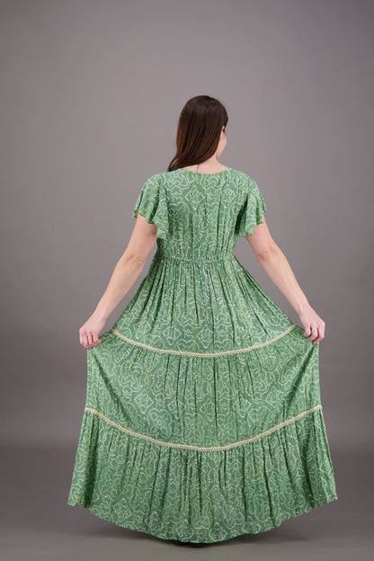 Floral Whisper Maxi Dress 24908 - Advance Apparels Inc
