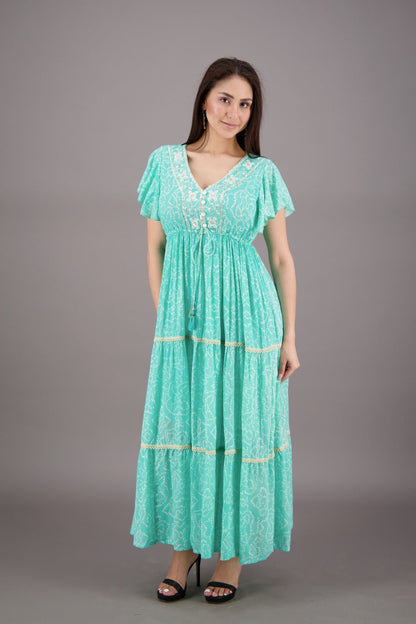 Floral Whisper Maxi Dress 24908 - Advance Apparels Inc