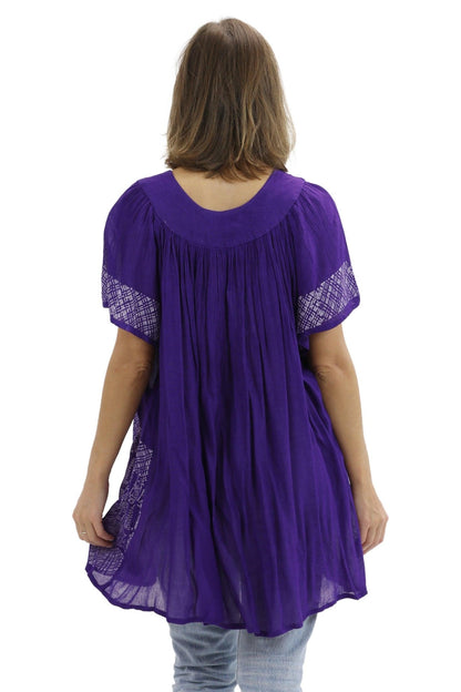 Geometric Border Print Blouse 94 - Advance Apparels Inc