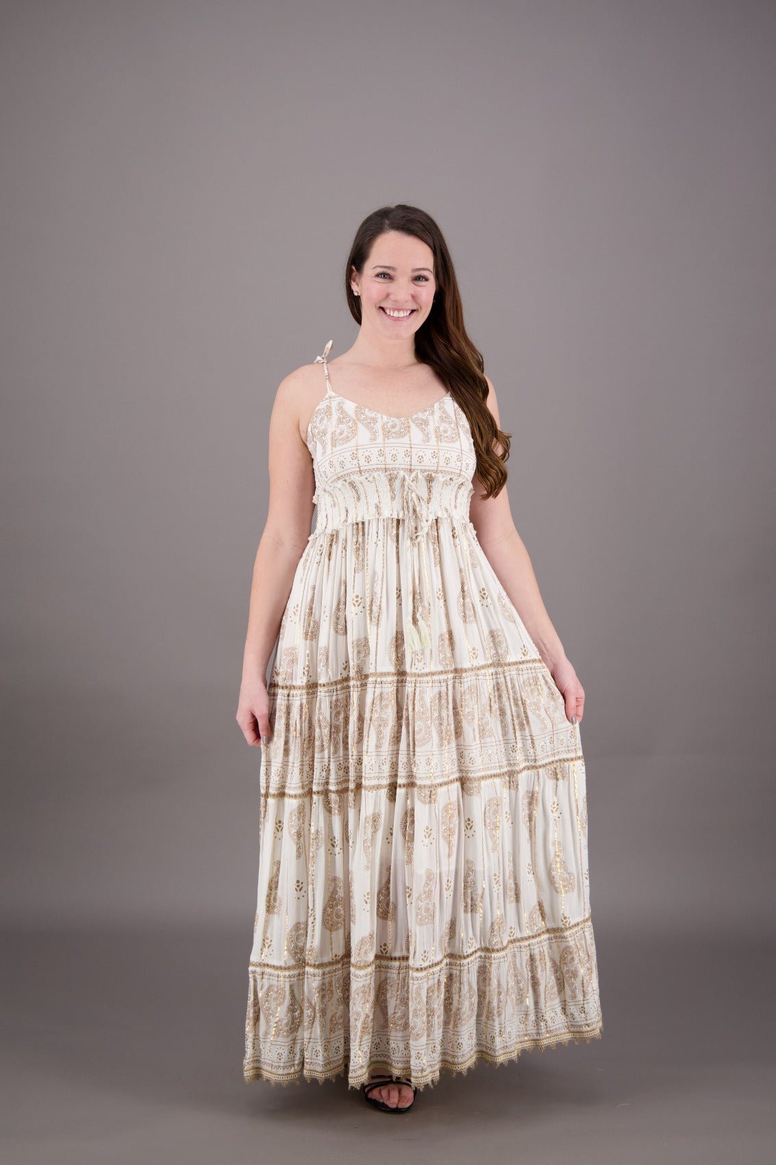 Golden Paisley Whisper Maxi 24909 - Advance Apparels Inc