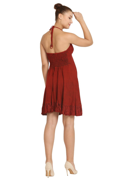 Halter Top Mid - Length Renaissance Dress 161115 - Advance Apparels Inc