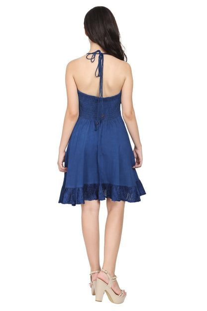 Halter Top Mid - Length Renaissance Dress 161115 - Advance Apparels Inc