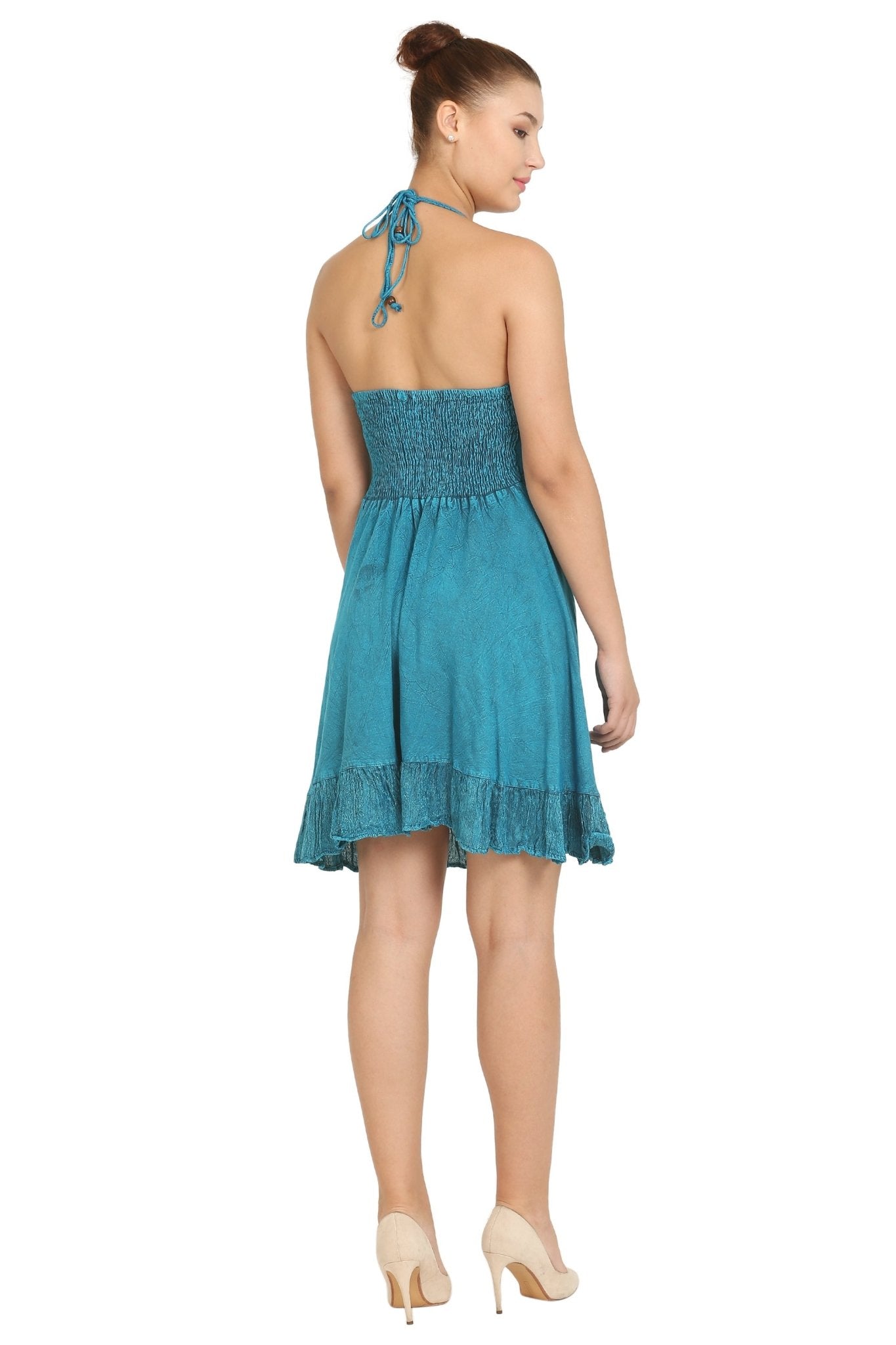 Halter Top Mid - Length Renaissance Dress 161115 - Advance Apparels Inc