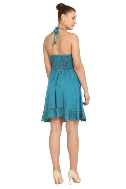 Halter Top Mid - Length Renaissance Dress 161115 - Advance Apparels Inc