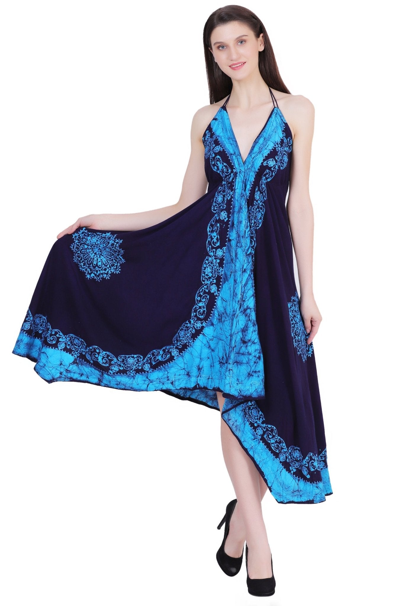 Halter Top Scarf Dress 1457 Lavender / One Size Fits Most Halter Top Scarf Dress 1457 Lavender / One Size Fits Most