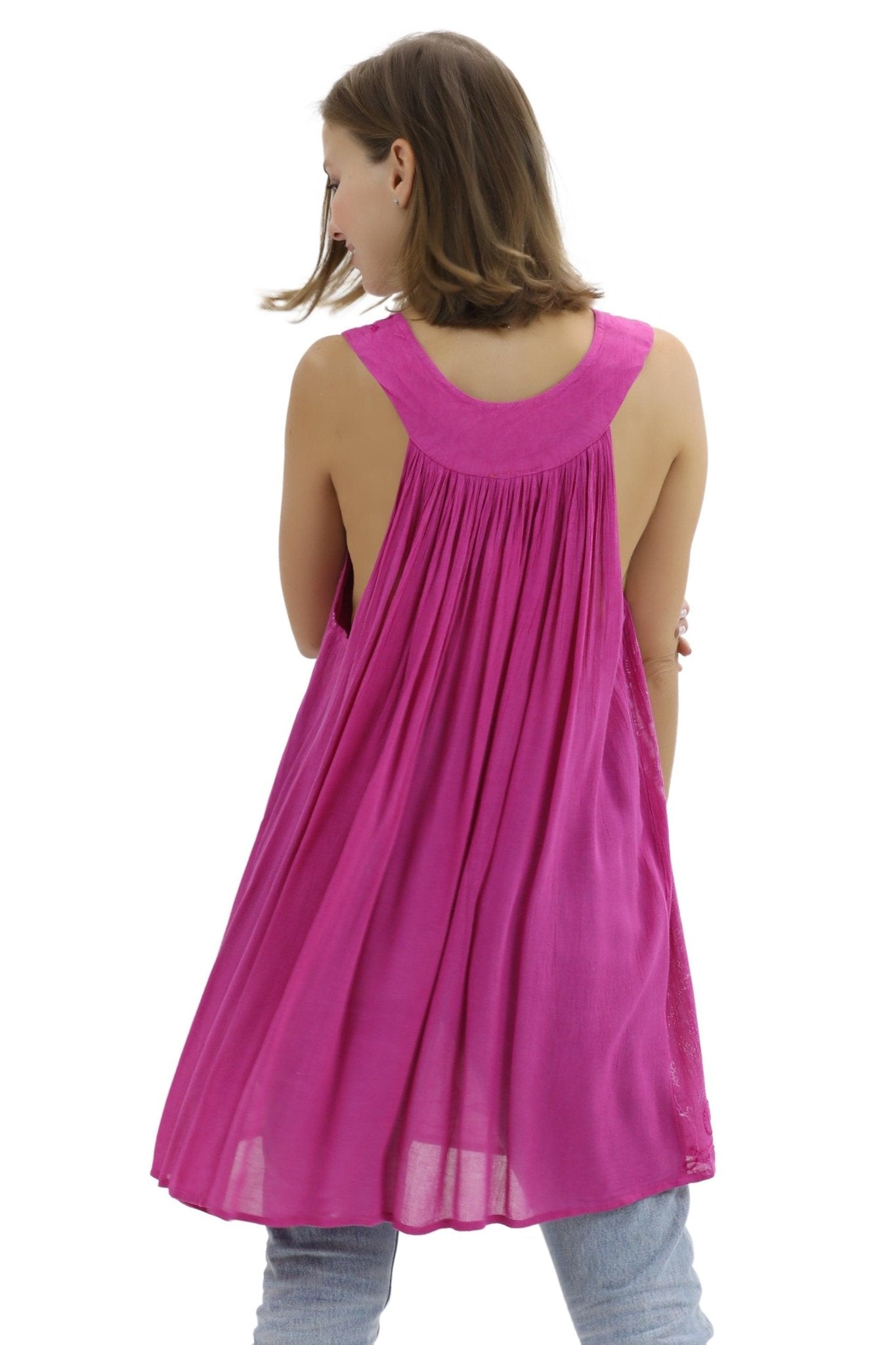 Jaipur Tie Dye V-Neck Tank Top 91 - Advance Apparels Inc