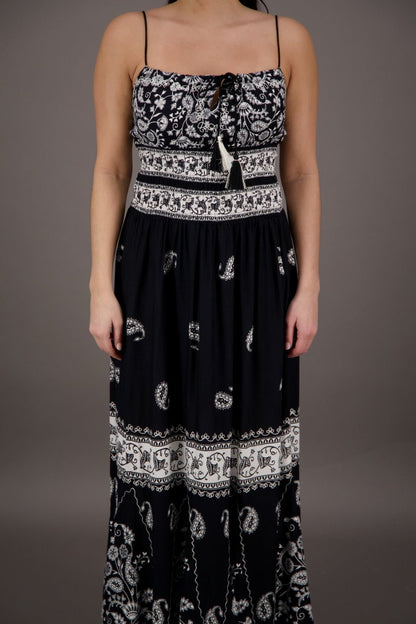 Long Batik Block Print Dress BD - 2054 - Advance Apparels Inc