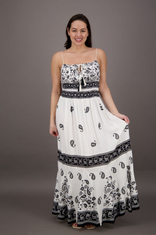 Long Batik Block Print Dress BD - 2054 - Advance Apparels Inc
