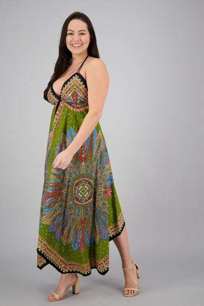 Long Batik Halter Dress 1956 - Advance Apparels Inc