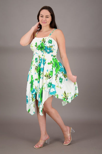 Long Fairytale Bottom Floral Print Beach Dress TH - 349 - Advance Apparels Inc