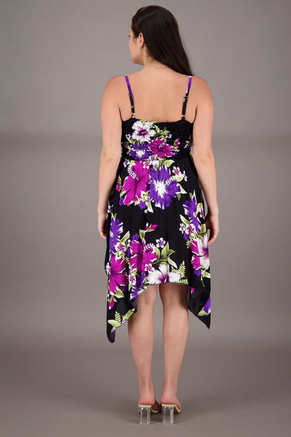 Long Fairytale Bottom Floral Print Beach Dress TH - 349 - Advance Apparels Inc