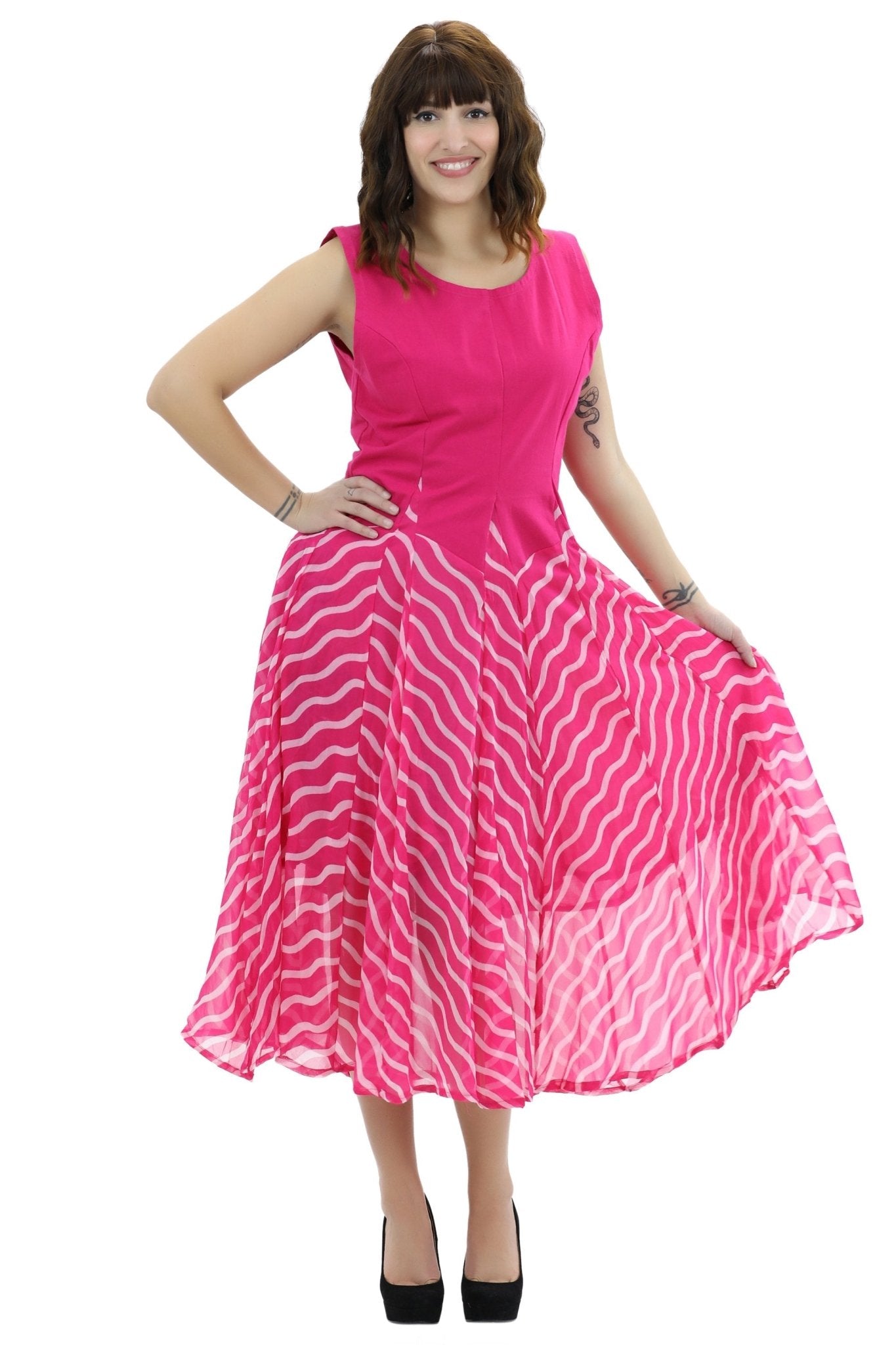 Long Tie Dye Maxi Bubble Dress 2015 - Advance Apparels Inc