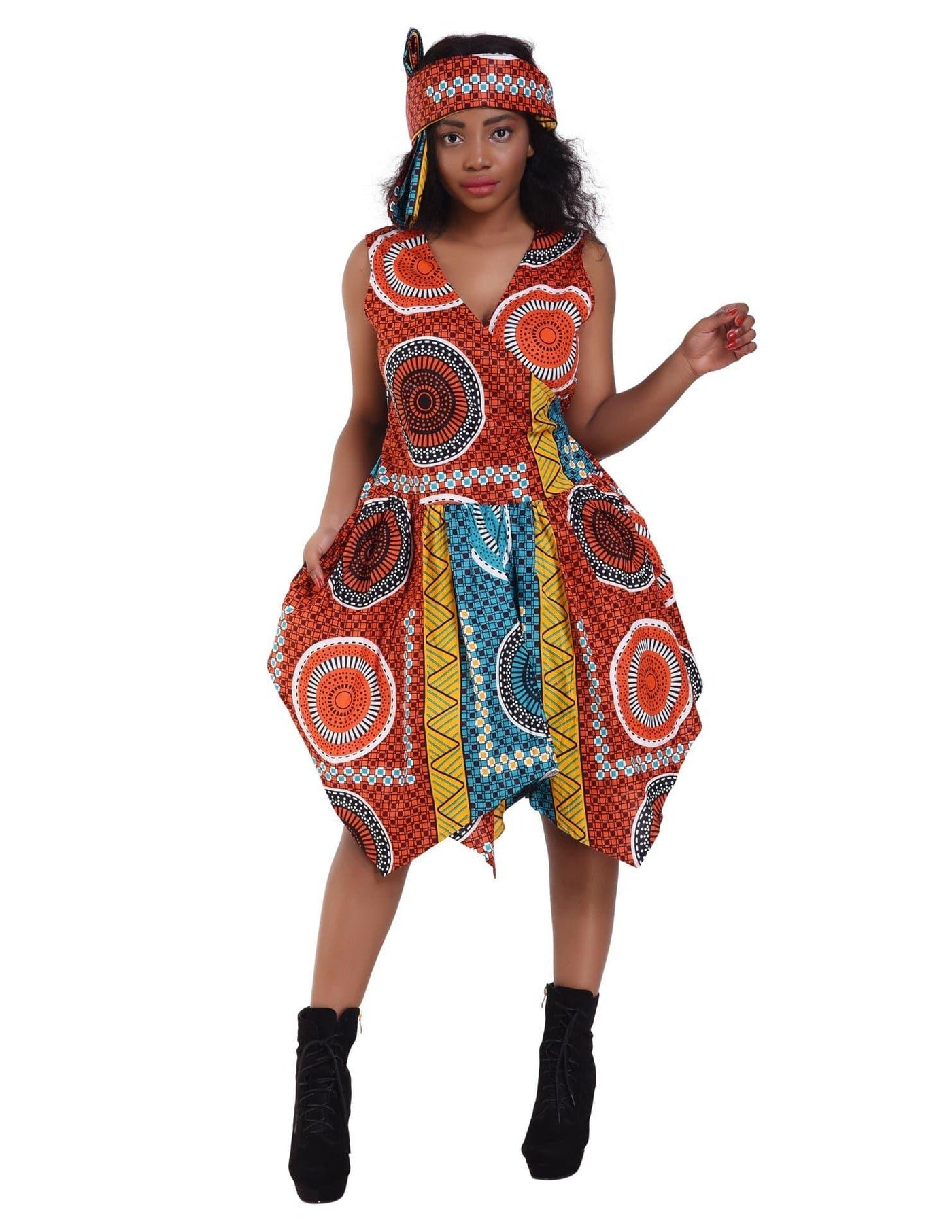 Mandala African Print Dress - Advance Apparels Inc