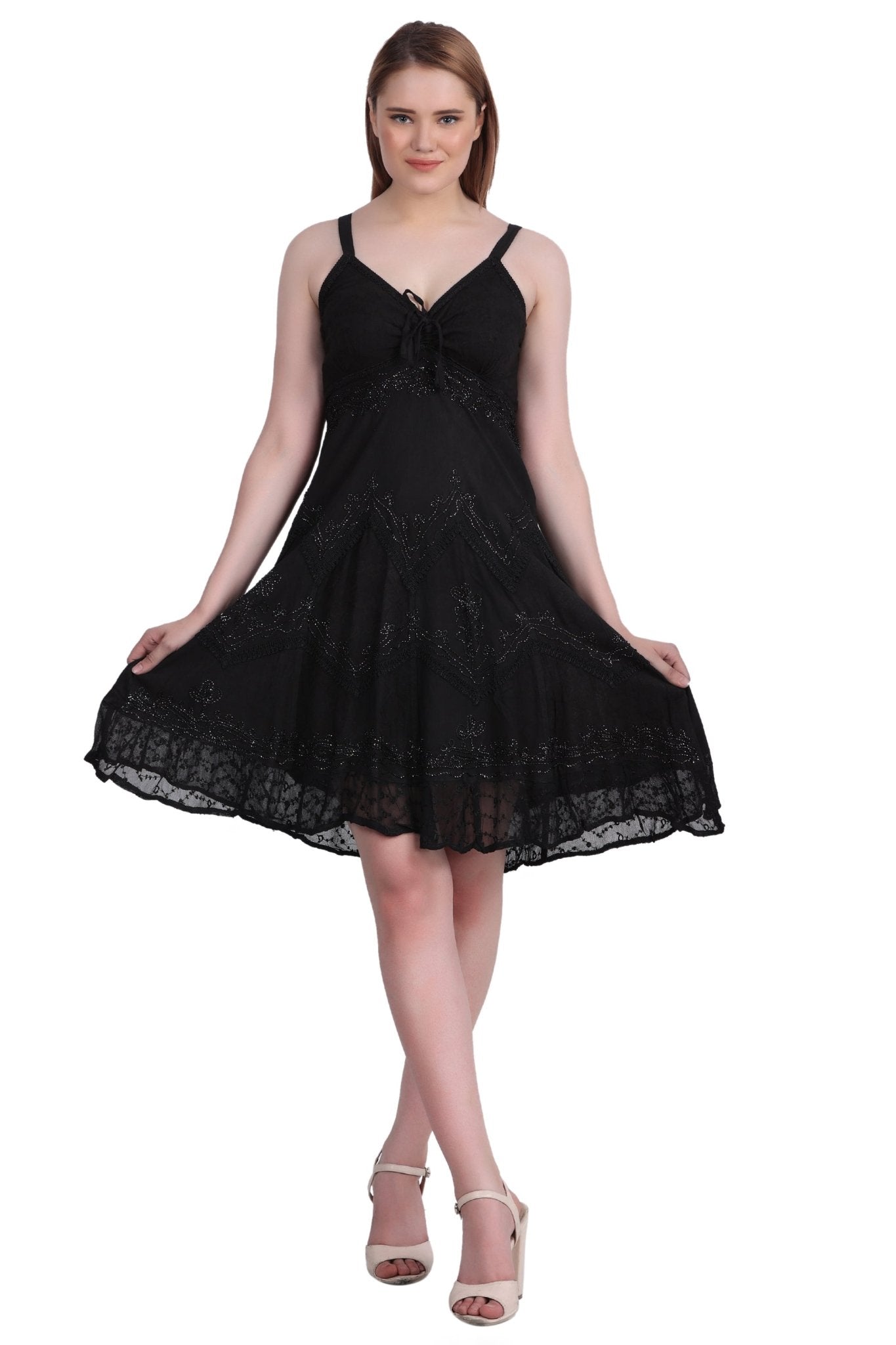 Mid - Length Acid Wash Dress 1304 - Advance Apparels Inc