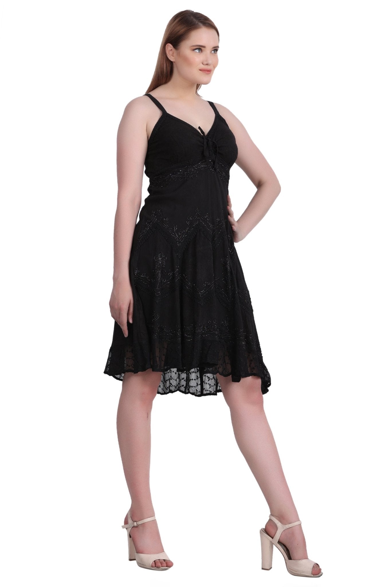 Mid - Length Acid Wash Dress 1304 - Advance Apparels Inc