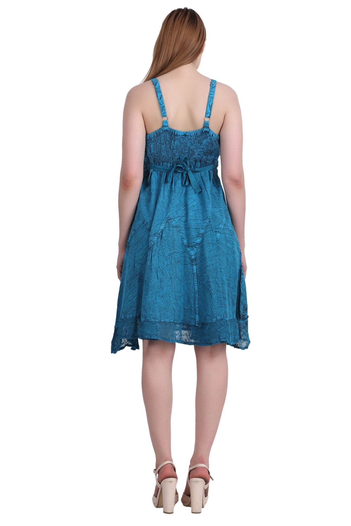 Mid - Length Acid Wash Dress 1304 - Advance Apparels Inc