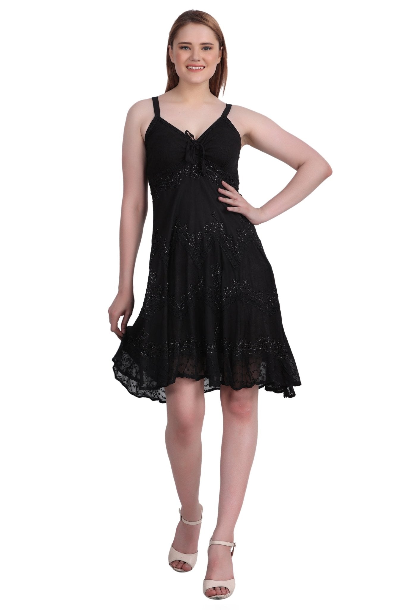 Mid - Length Acid Wash Dress 1304 - Advance Apparels Inc