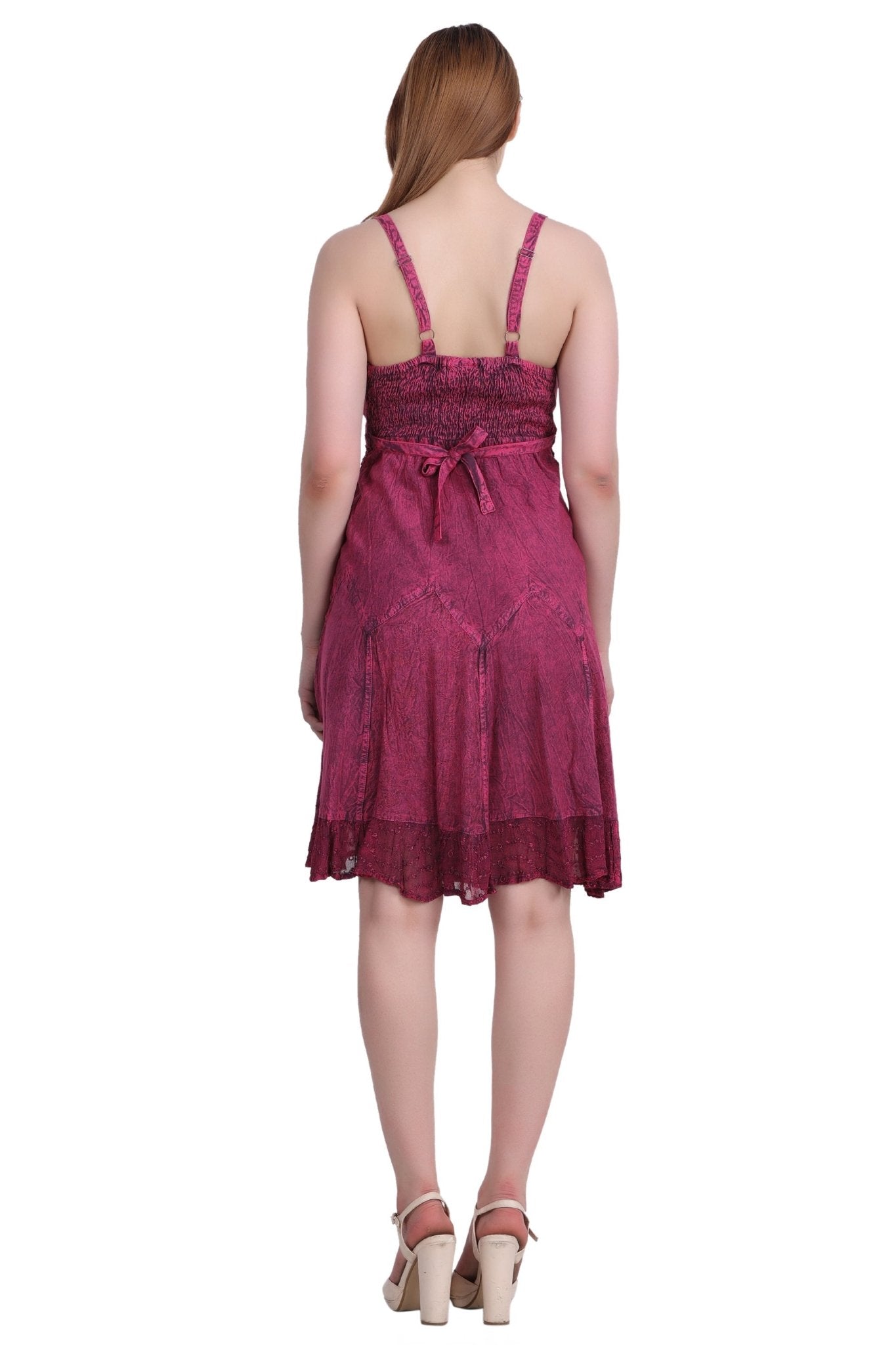 Mid - Length Acid Wash Dress 1304 - Advance Apparels Inc