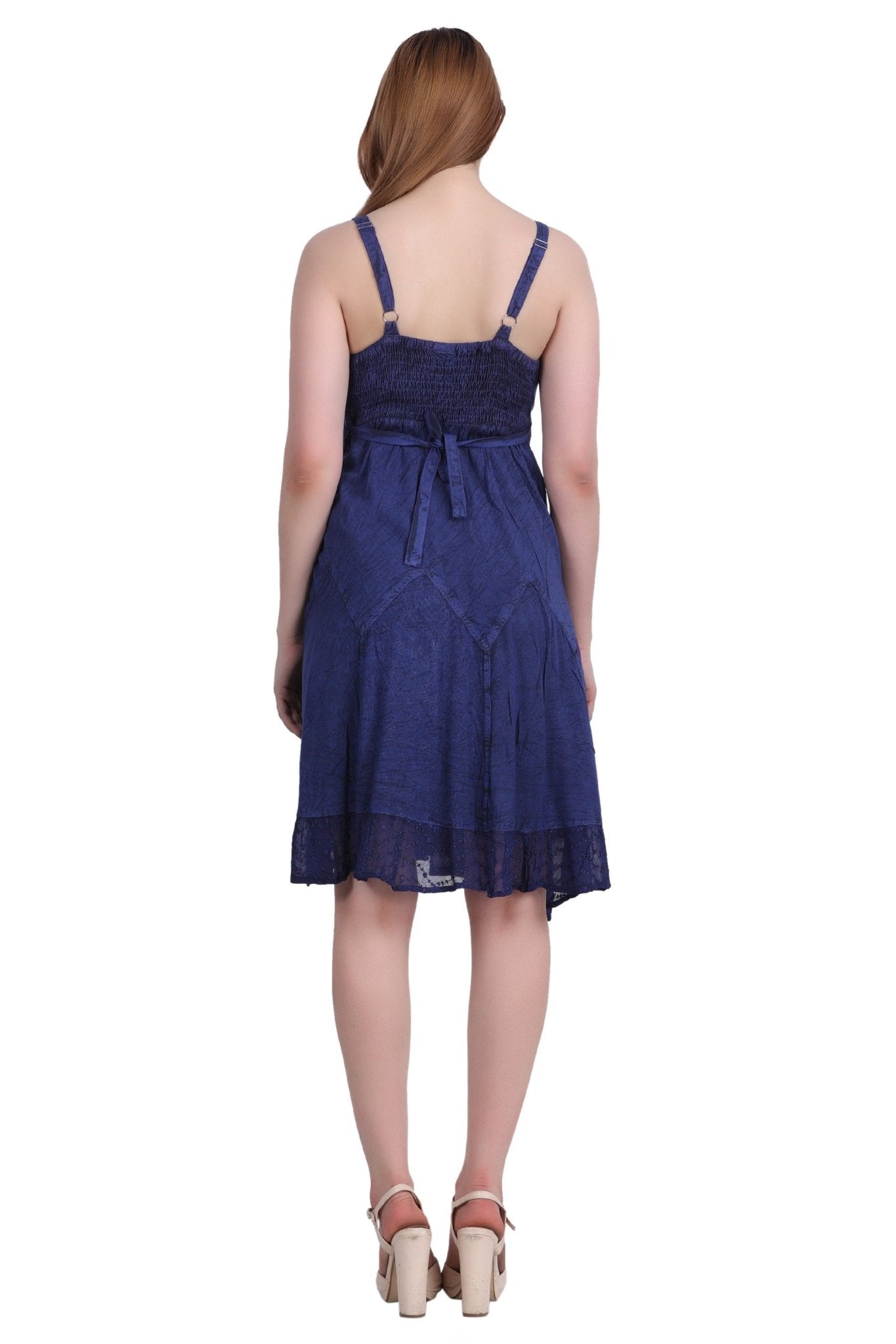 Mid - Length Acid Wash Dress 1304 - Advance Apparels Inc