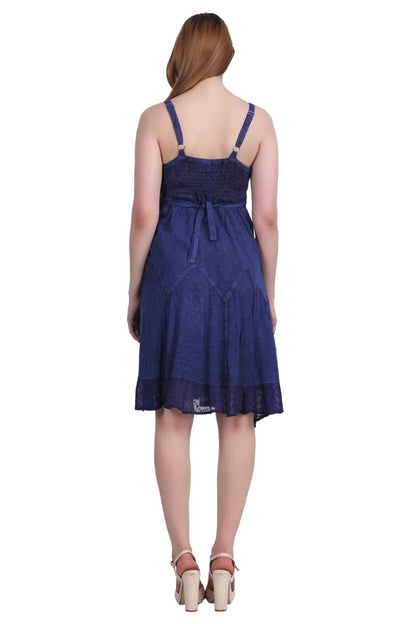 Mid - Length Acid Wash Dress 1304 - Advance Apparels Inc