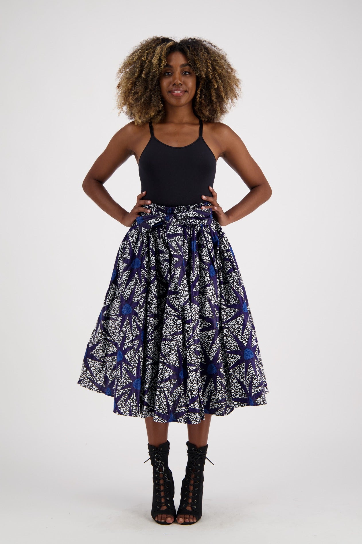 Mid-Length African Print Skirt 16321-236 - Advance Apparels Inc