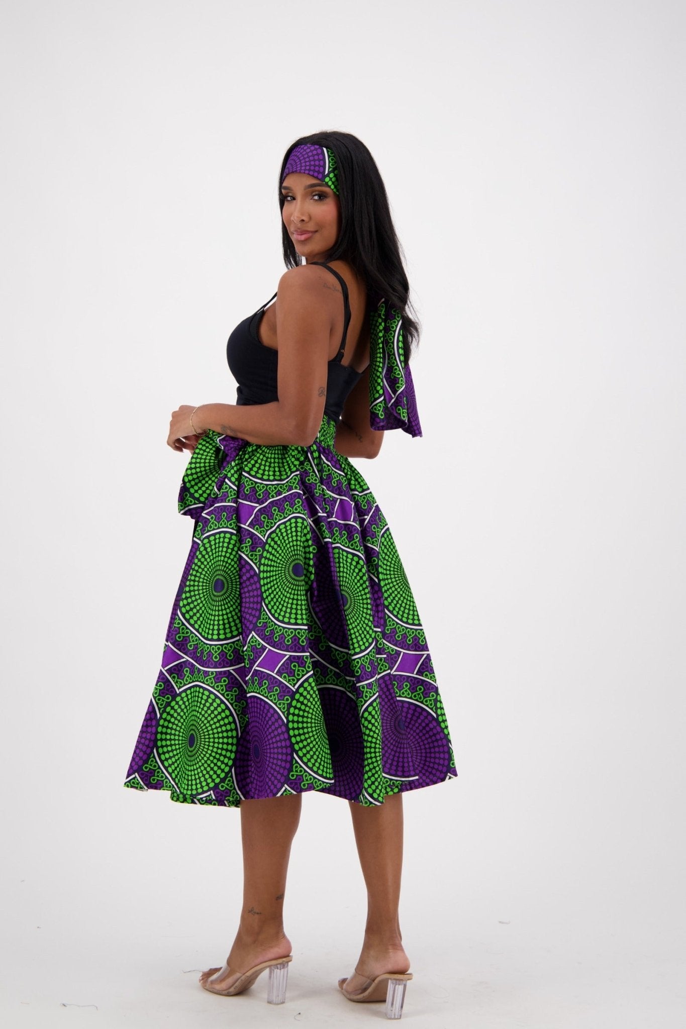 Mid-Length African Print Skirt 16321-237 - Advance Apparels Inc