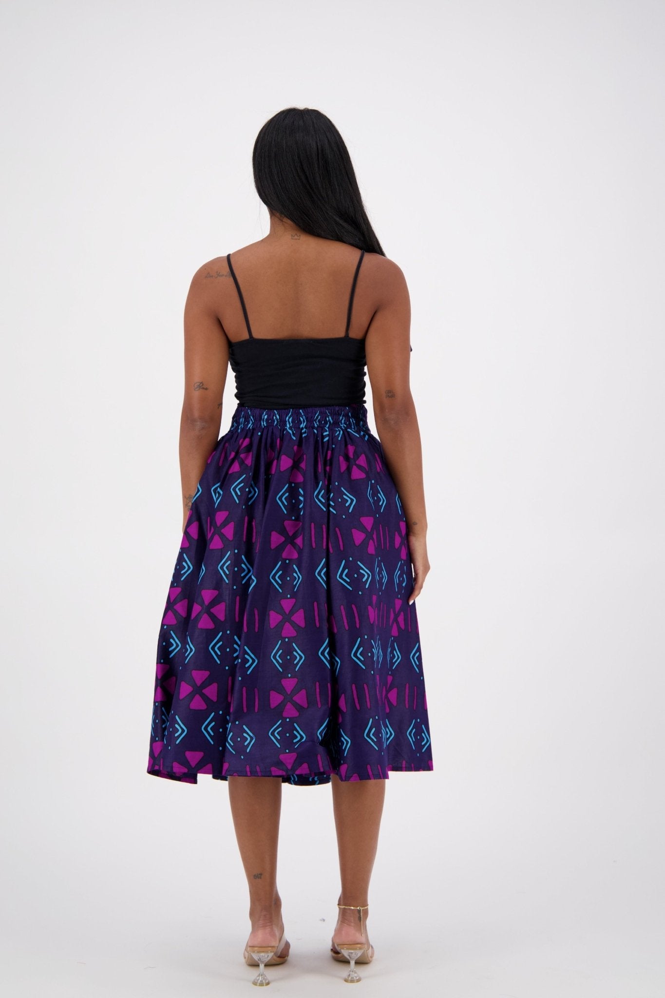 Mid-Length African Print Skirt 16321-238 - Advance Apparels Inc