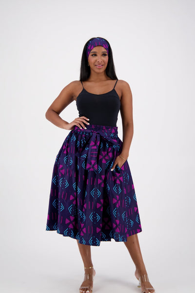 Mid-Length African Print Skirt 16321-238 - Advance Apparels Inc