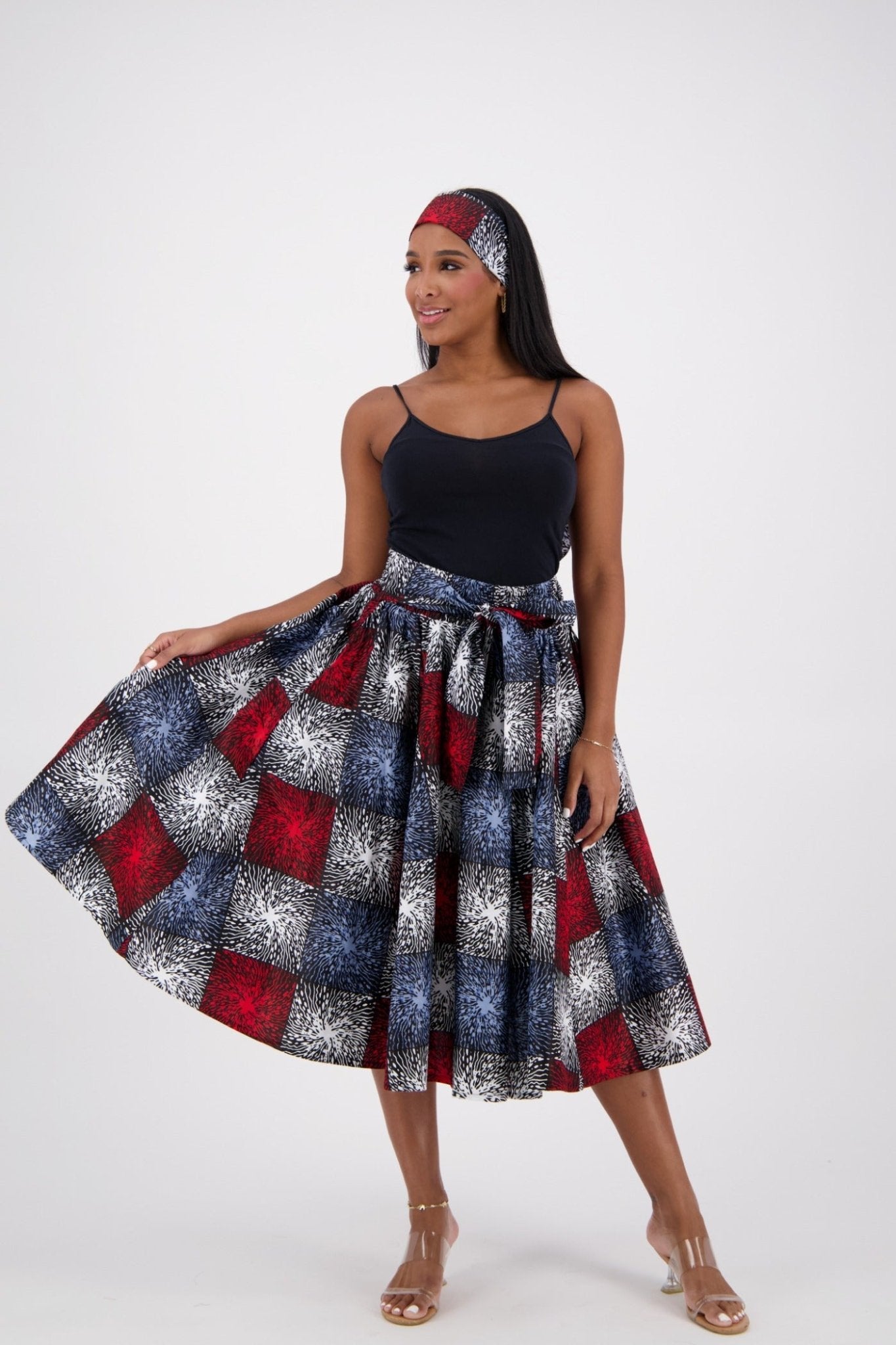 Mid-Length African Print Skirt 16321-241 - Advance Apparels Inc