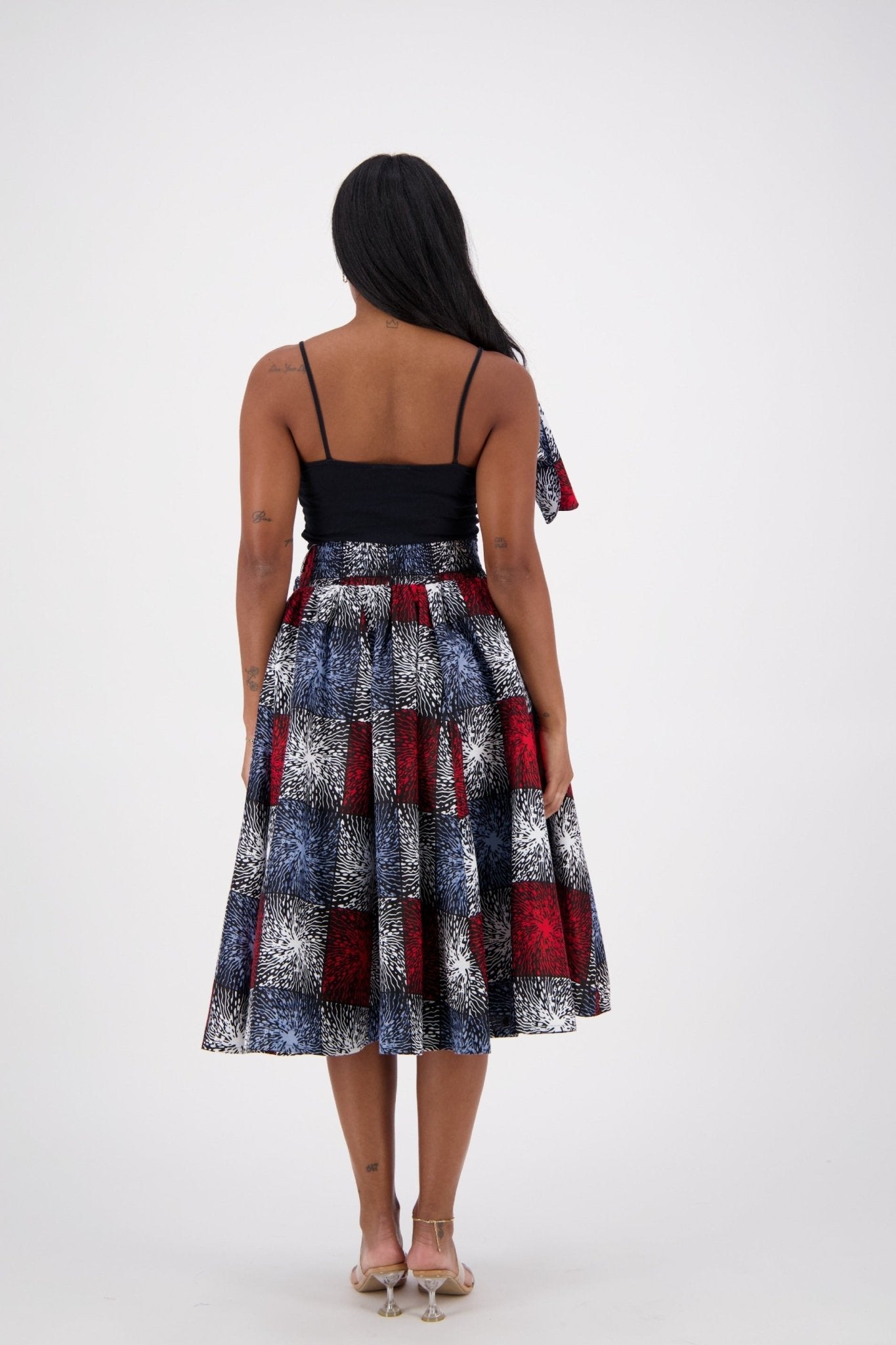 Mid-Length African Print Skirt 16321-241 - Advance Apparels Inc