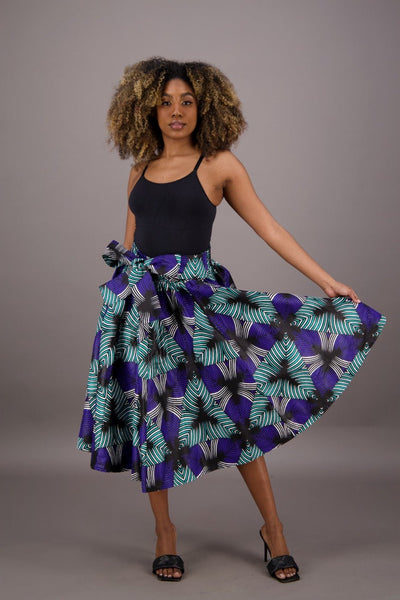 Mid-Length African Print Skirt 16321-253 - Advance Apparels Inc