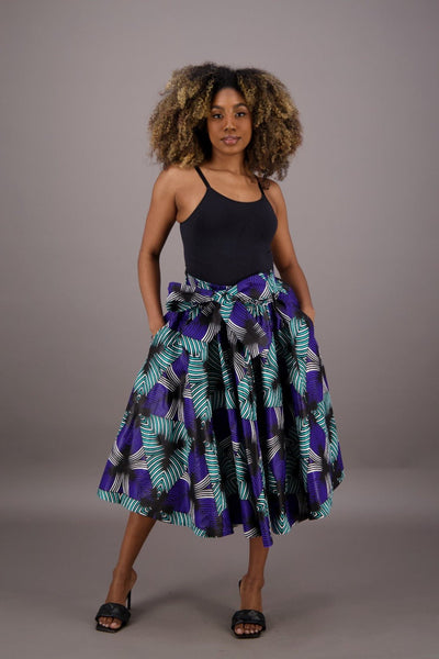 Mid-Length African Print Skirt 16321-253 - Advance Apparels Inc