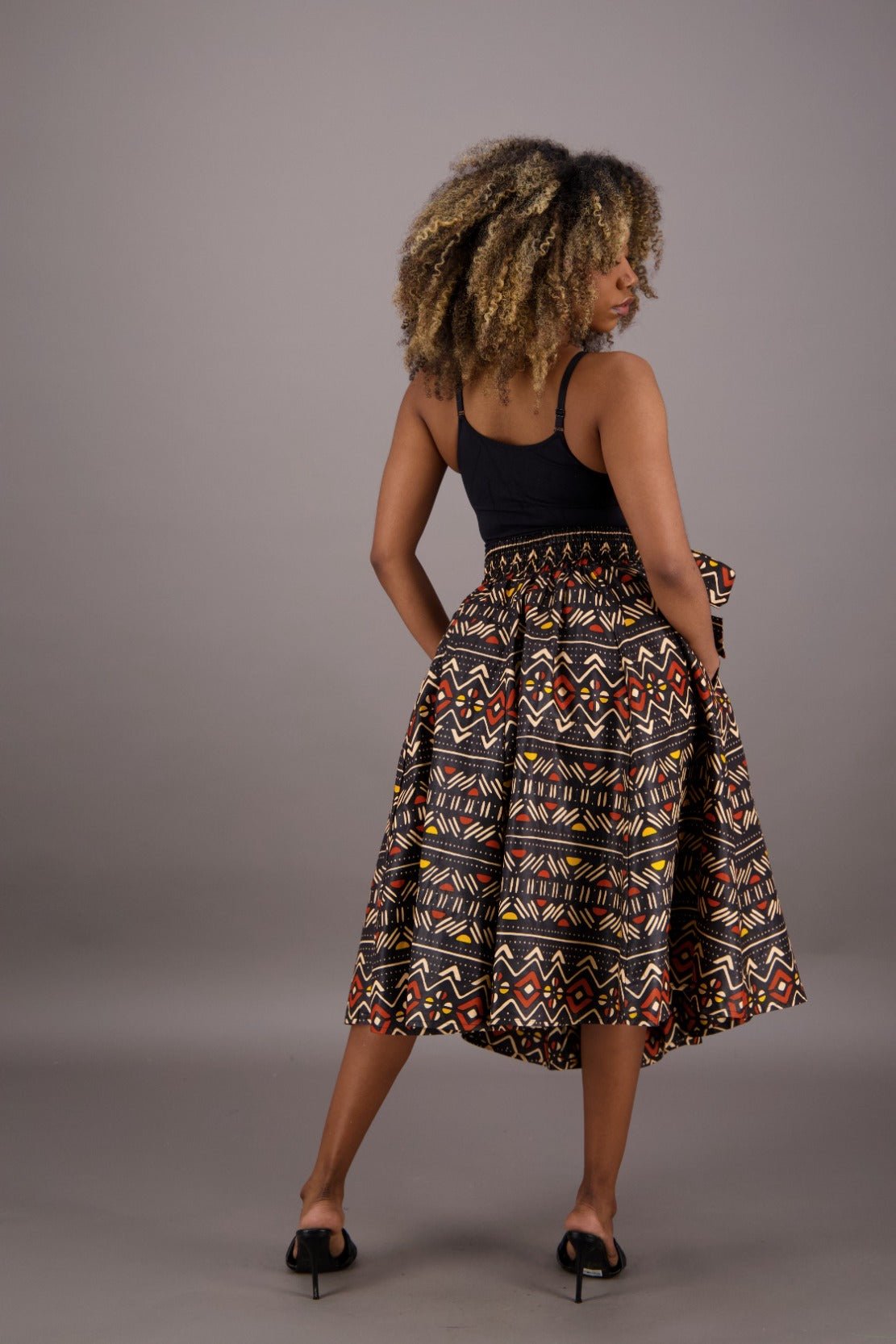 Mid-Length African Print Skirt 16321-257 - Advance Apparels Inc