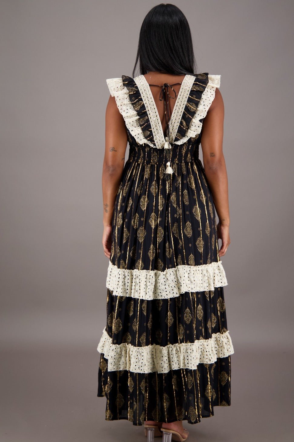 Midnight Hue Ruffle Maxi 24703 - Advance Apparels Inc