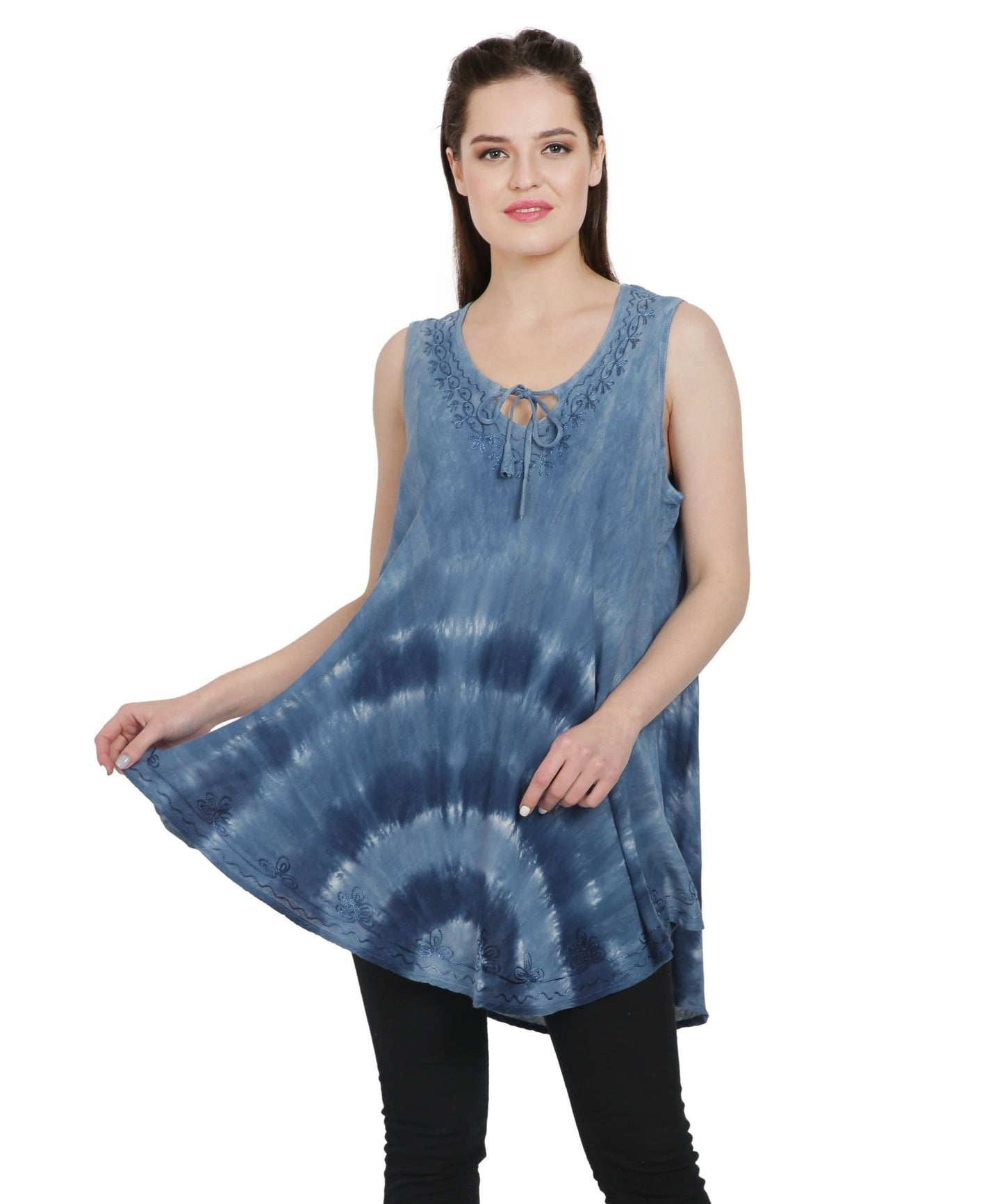 Ocean Splash Lace Up Tank Top T - 3221 - Advance Apparels Inc